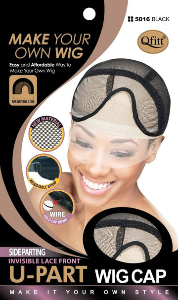 Qfitt Side Parting Invisible Lace Front U Part Wig Cap 5016