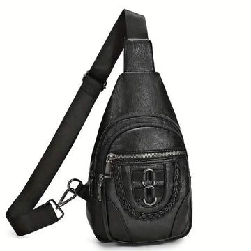 Retro PU Leather Crossbody Bag