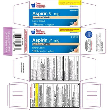 GNP ASPIRIN 81 MG EC TAB 180CT