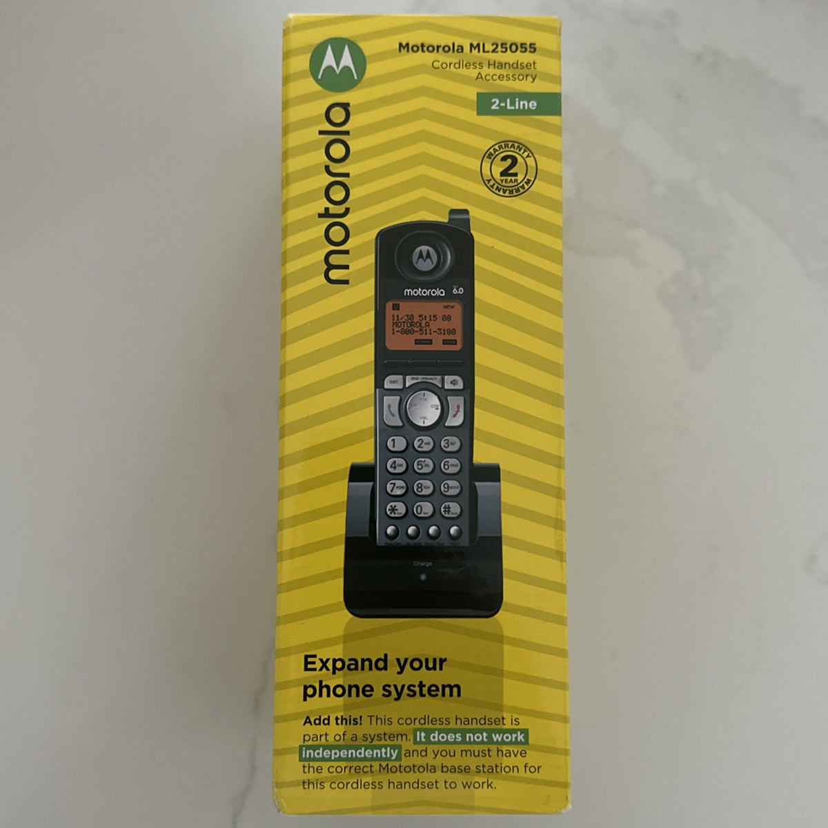 Motorola Voice Motorola Ml25055 Dect 6.0 Accessory Handset For 2-Line Business