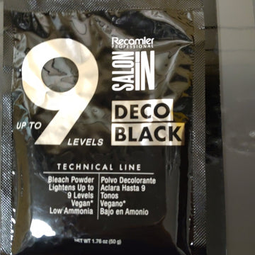 salonin deco black bleach powder 1.76 oz
