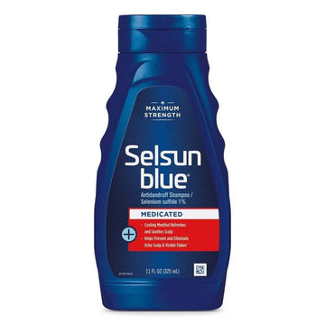 Selsun Blue Maximum Strength Medicated Anti-Dandruff Shampoo with Menthol, 11 oz