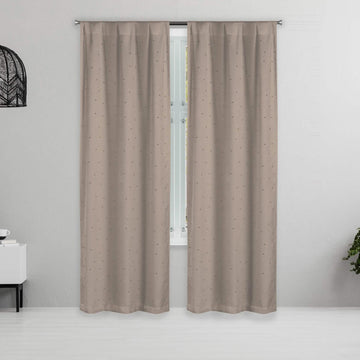 Set of 2: Pearl Detailing Design Blackout Window Curtain Pair Panel
