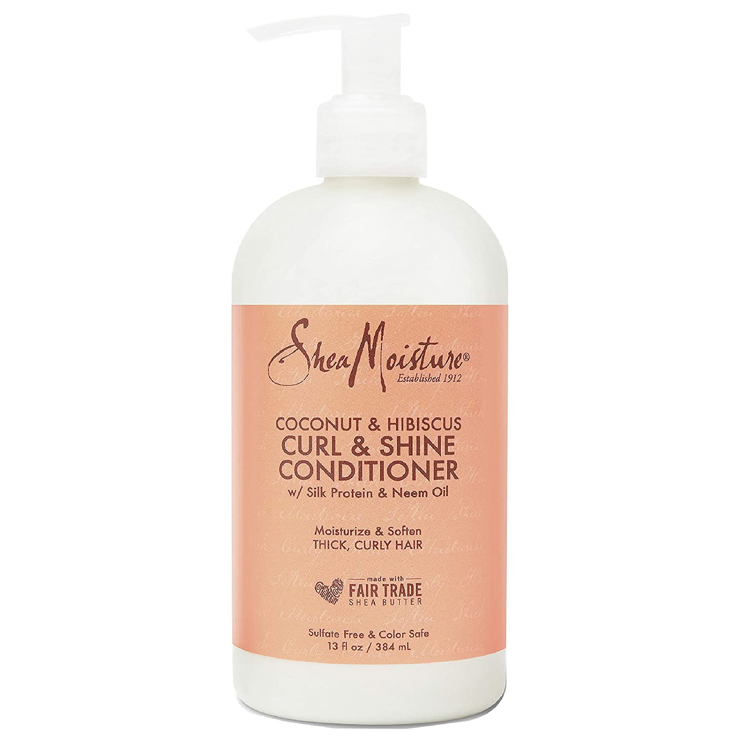 SheaMoisture Curl and Shine Coconut Shampoo for Curly Hair Coconut and Hibiscus