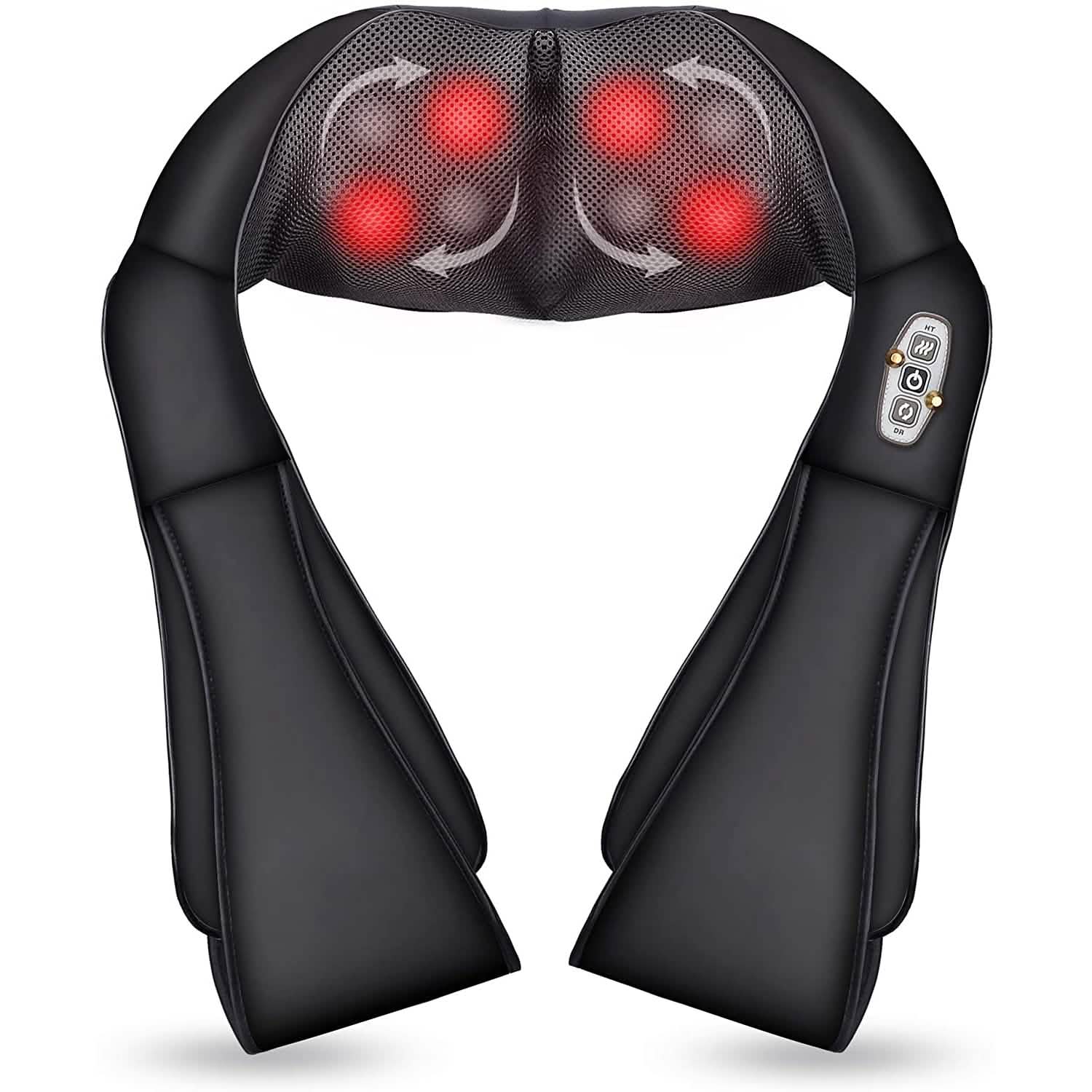 Shiatsu Neck and Shoulder Massager - 4D Back Massager with Heat