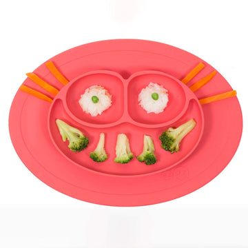 Silicone Feeding Placemat and 3-Section Plate