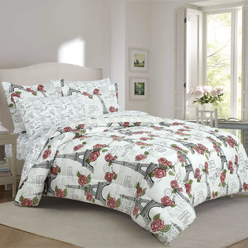 Sloane Street Paris Rose Eiffel Tower Reversible Bed in a Bag