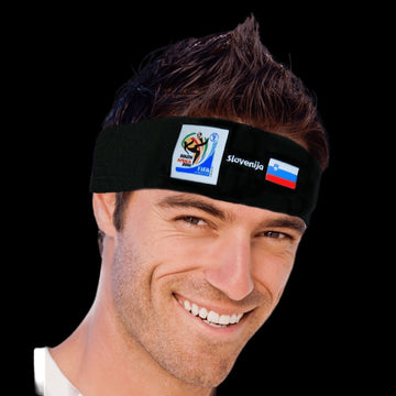 Slovenia World Cup Soccer Headband - Vintage Collectible Official FIFA Licensed
