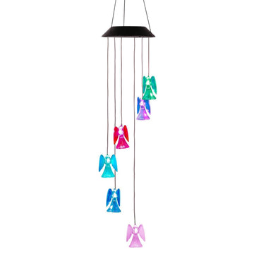 Solar Powered Angel Lights Wind Chimes LED Color Changing