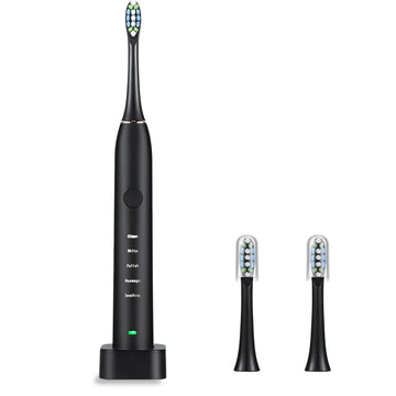 Sonic Electric Toothbrush For Adults Magnetic Charging Waterproof IPX7 Replacement Heads Set