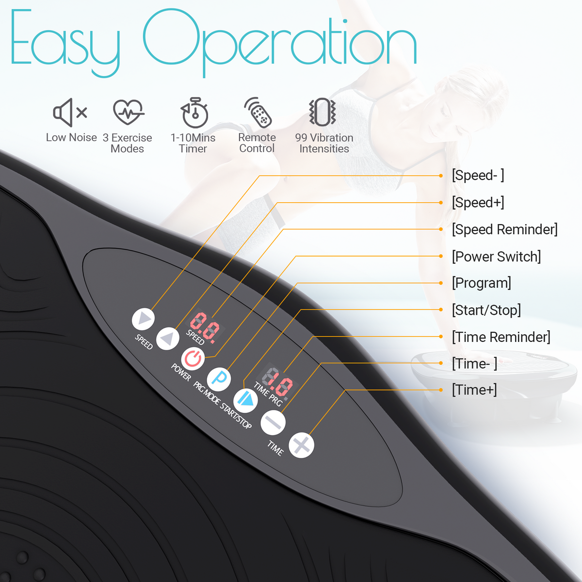 Mini Vibration Body Fitness Platform with Loop Bands