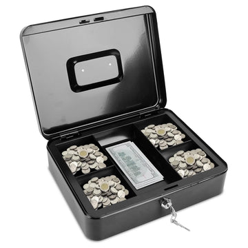 Steel Cash Box with Removable Tray