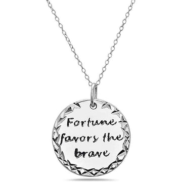 Sterling Silver Inspirational Pendant Necklace