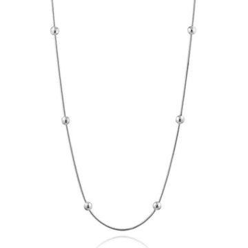 Sterling Silver Snake with Ball Necklace Chain by Paolo Fortelini