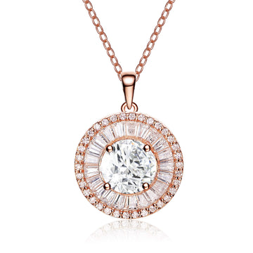 Sterling Silver with Rose Gold Plated  Pendant