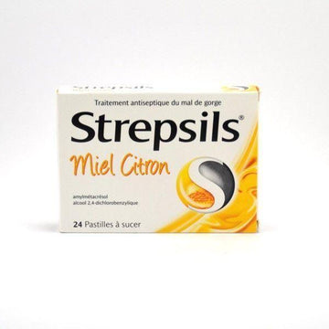 Strepsils Miel Citron Lozenges Sore Throat Relief Pack of 24