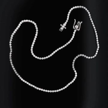 14K White Gold 3.50CT Lab-Grown Diamond Tennis Necklace