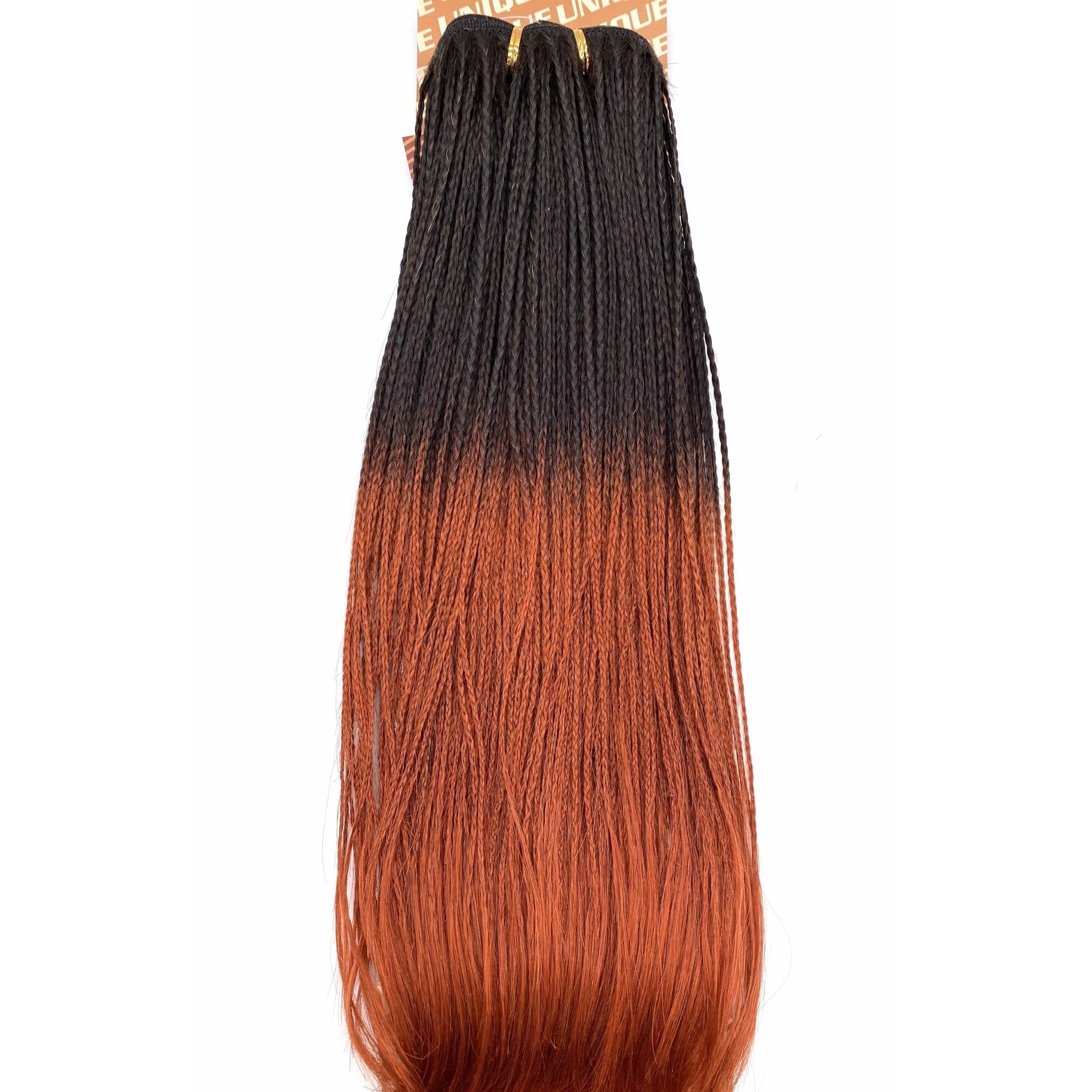 Unique Micro Braid  14" T1B Burgundy / 100% Human Hair