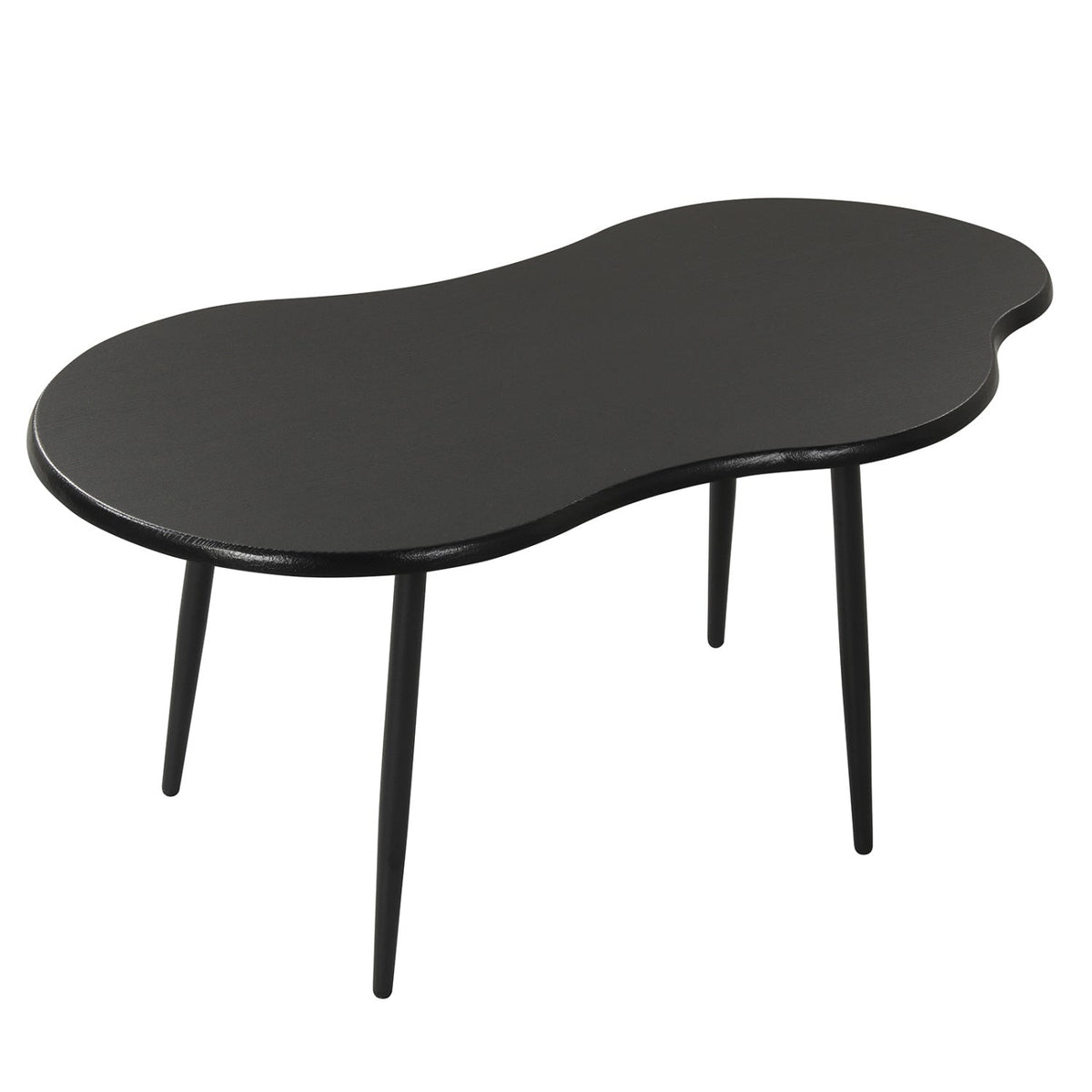 Cloud Shape Coffee Table 39.5 inch Irregular Center Table with Metal Frame