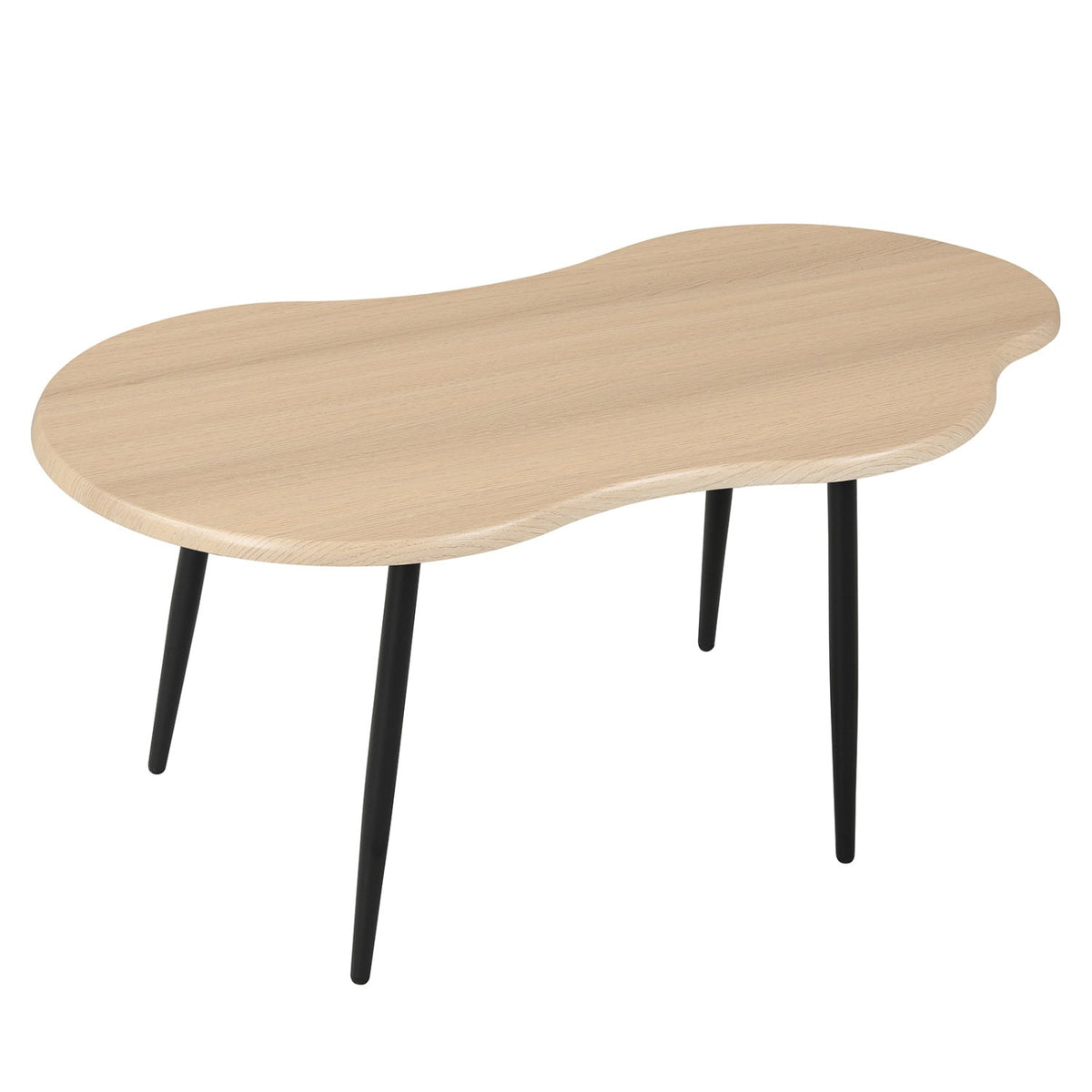 Cloud Shape Coffee Table 39.5 inch Irregular Center Table with Metal Frame
