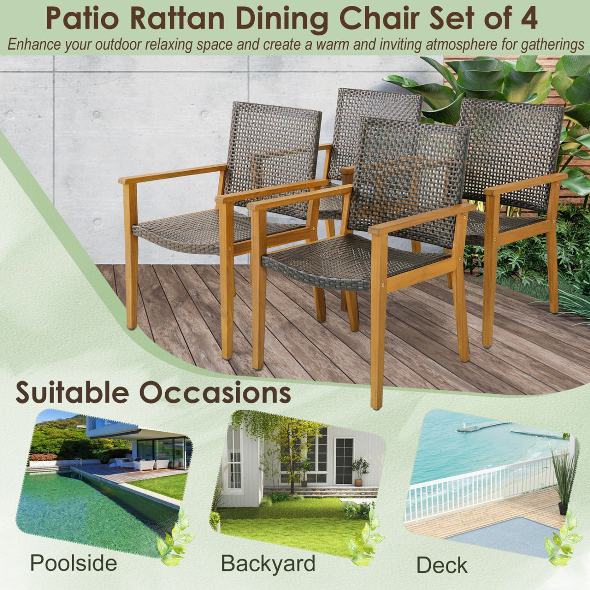 9-Piece Expandable Patio Dining Set for Deck and Garden
