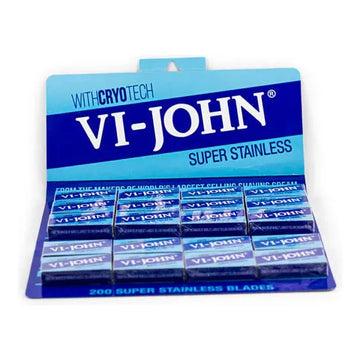 VI-John Super Stainless Double Edge Razor Blades - 20 x 10 Pack