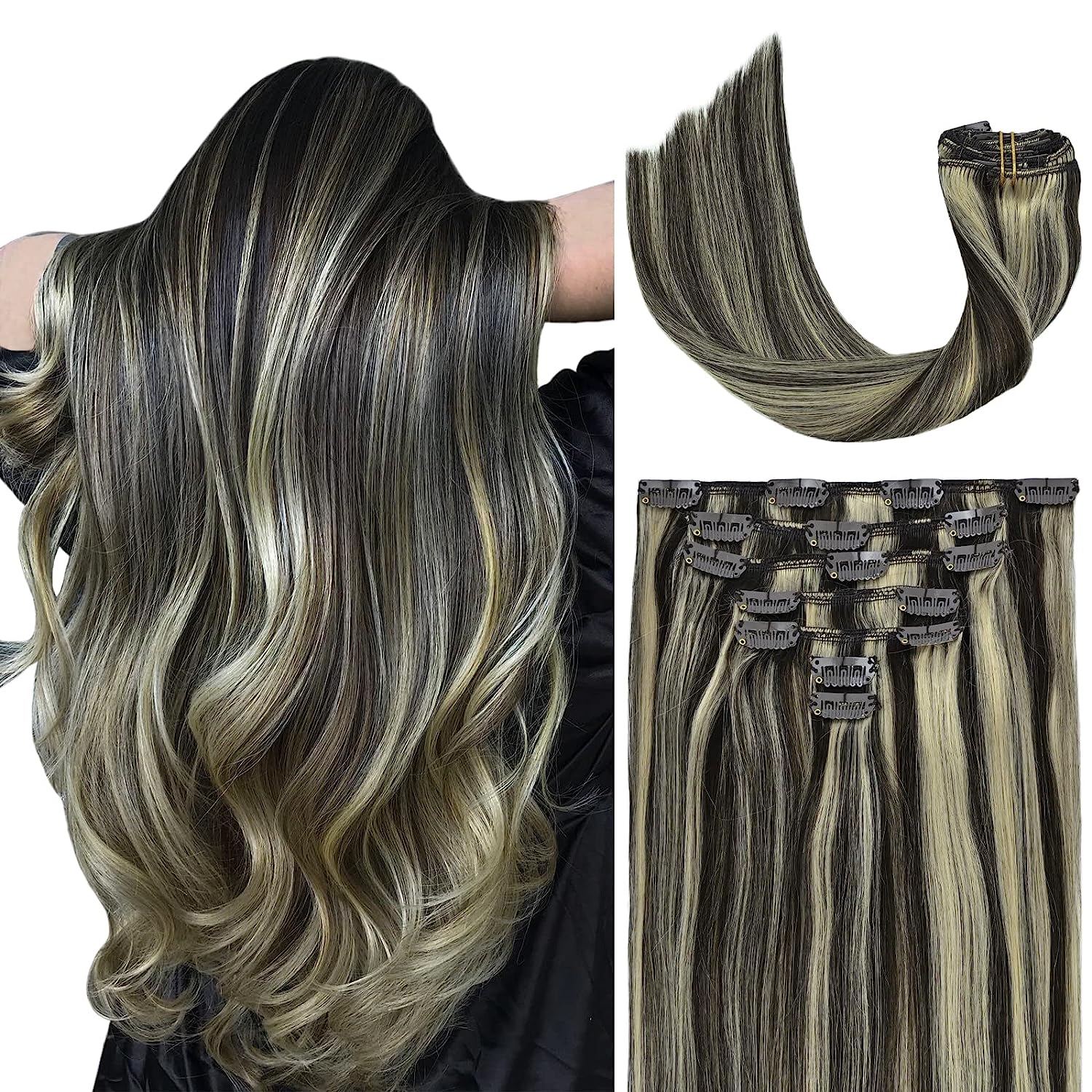 VIP Clip Extensions / Silky Straight - 24'' (170 g ) - ClipeX System