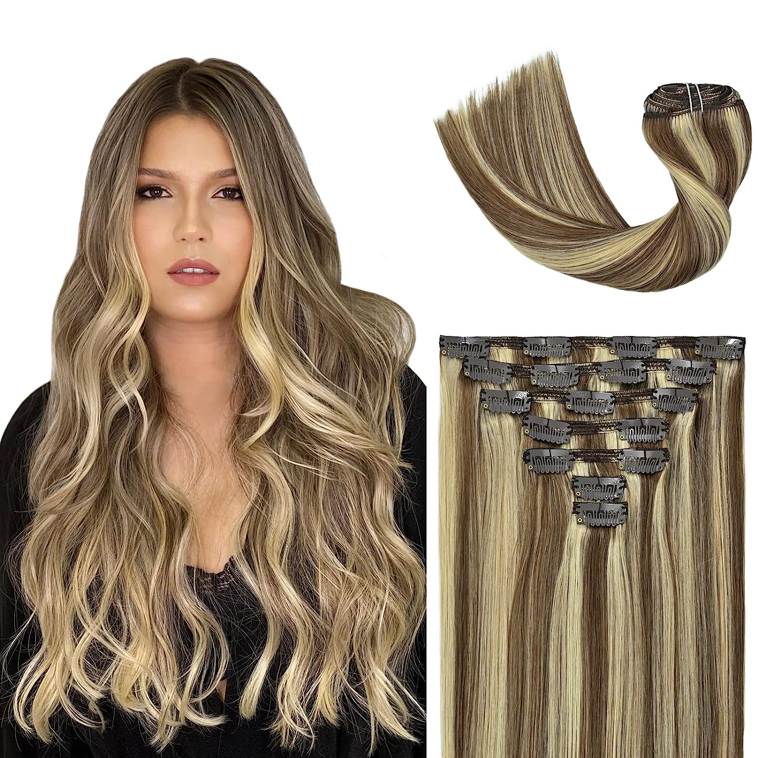 VIP Clip Extensions / Silky Straight - 24'' (170 g ) - ClipeX System