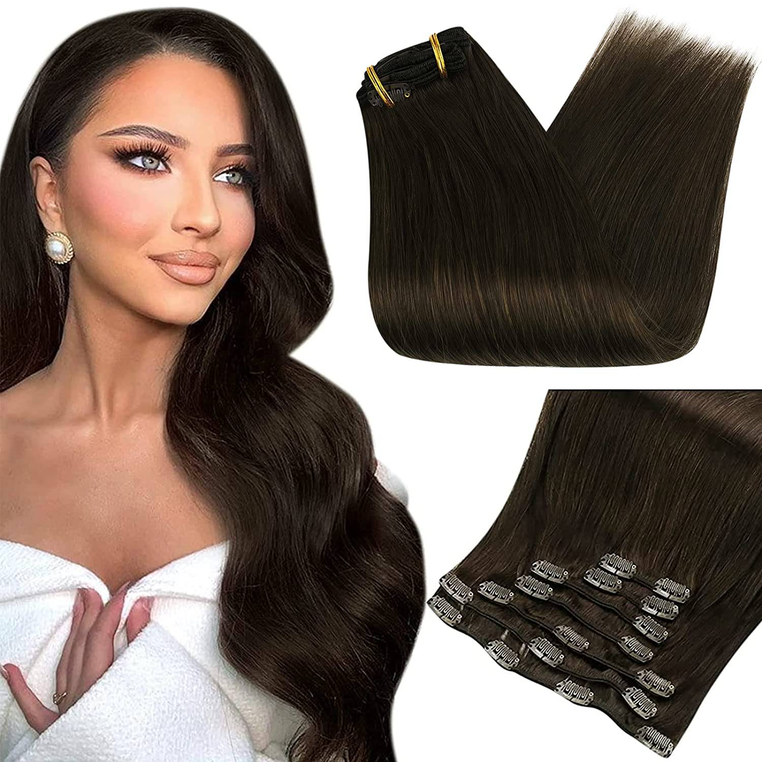VIP Clip Extensions / Silky Straight - 24'' (170 g ) - ClipeX System