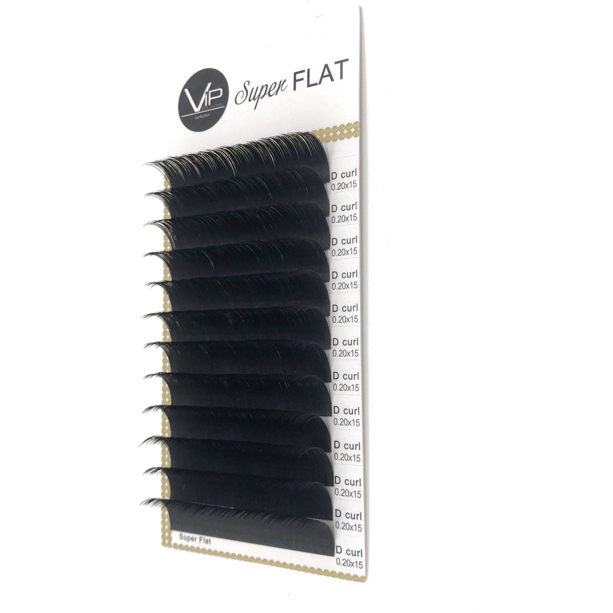 VIP Eyelashes - Super Flat Extensions - 12 lines - 0.20 D