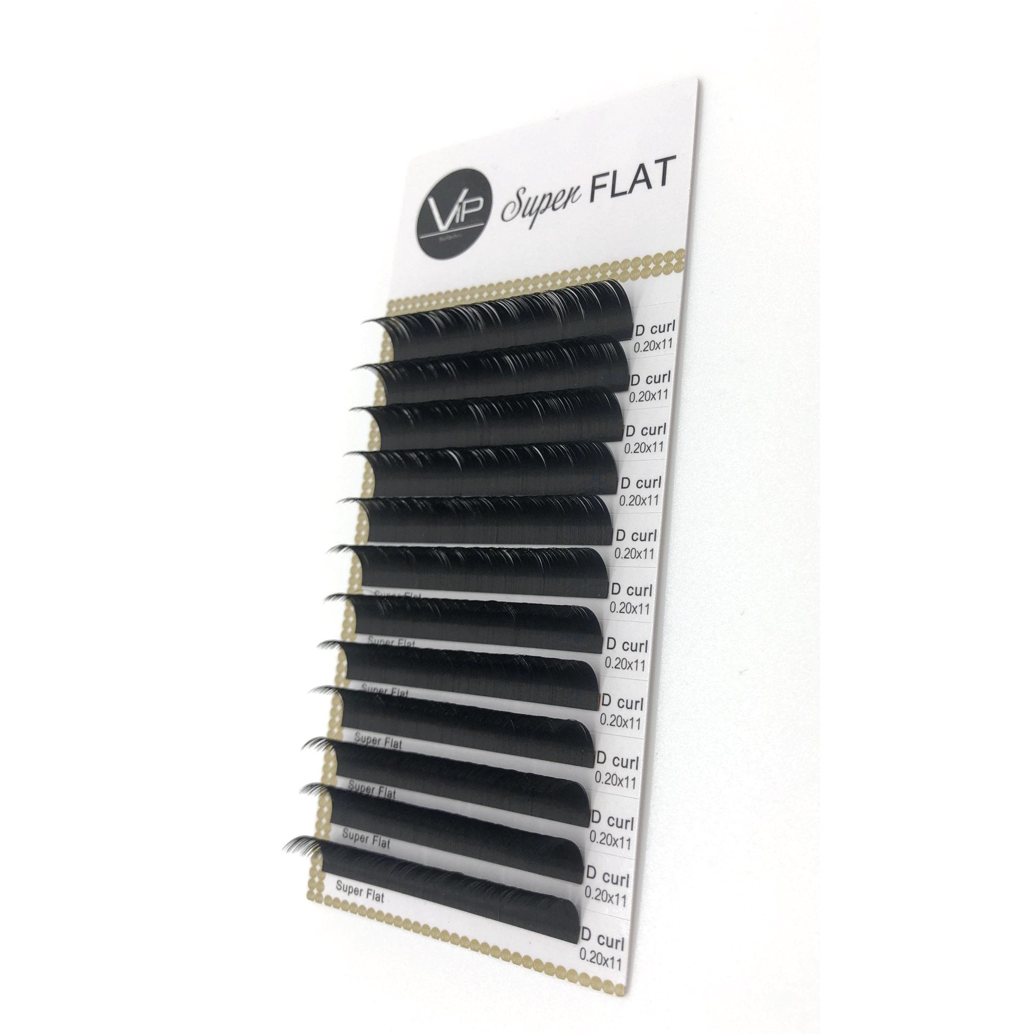 VIP Eyelashes - Super Flat Extensions - 12 lines - 0.20 D