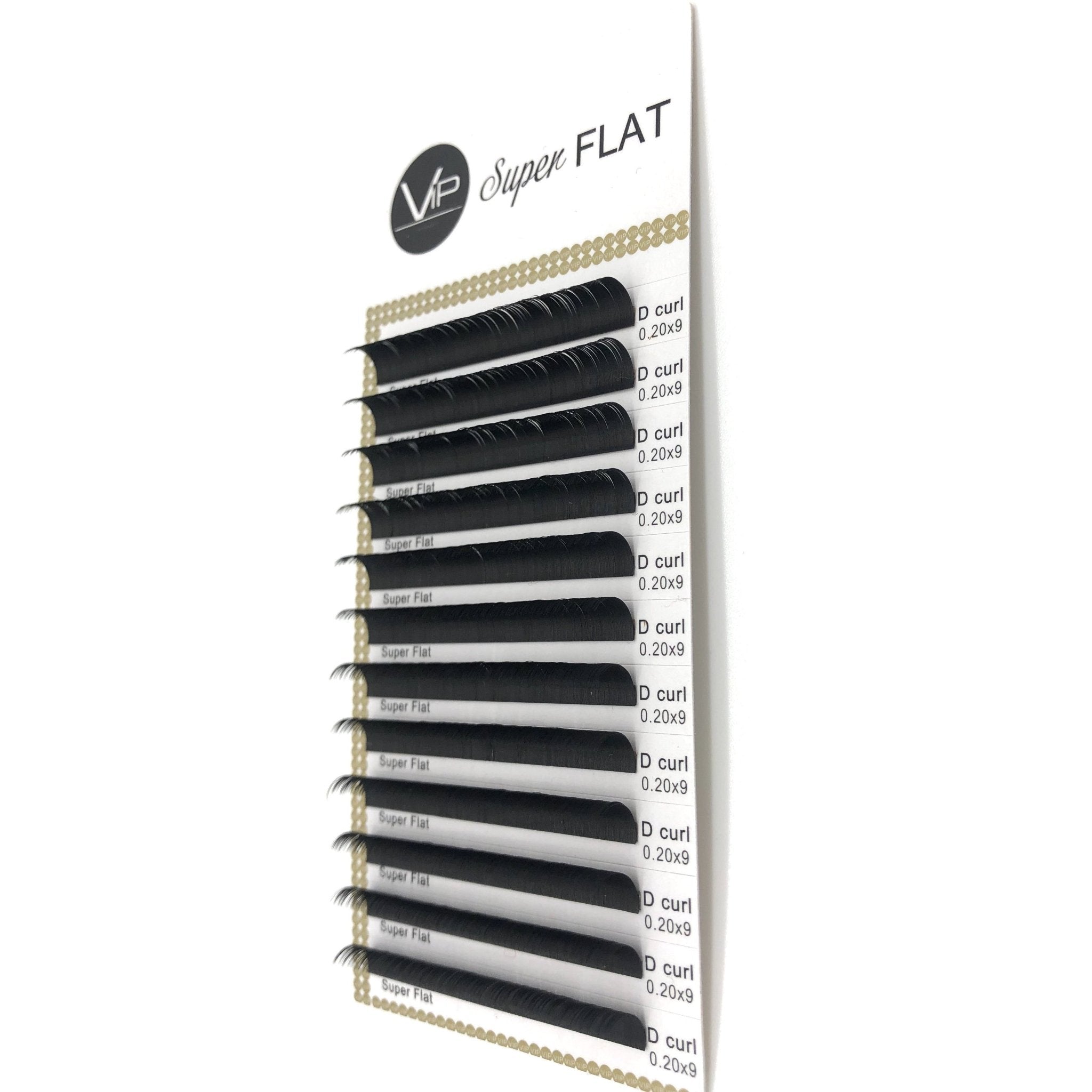VIP Eyelashes - Super Flat Extensions - 12 lines - 0.20 D