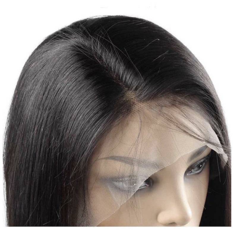 VIP -Lace Front Wig - 100% Human Hair Natural Black (180 density) Straight