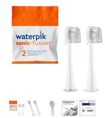 Waterpik Sonic-Fusion Replacement Brush Heads with Covers (SFFB-2EW)