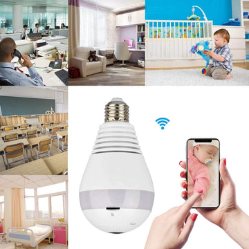 WiFi Light Bulb Camera 960P Security Camera 360°