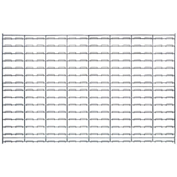 Quantum Storage Systems Chrome Wire Wall Grid Panel, 48" W x 30" H (Louvered)