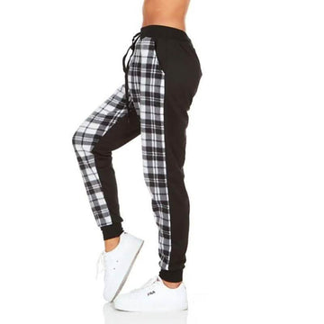 Women's Plaid Jogger Pants With Pockets