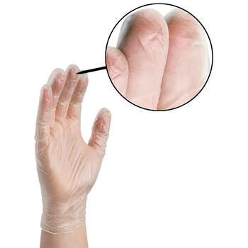X3 Clear Vinyl Industrial Latex Free Disposable Gloves by Ammex